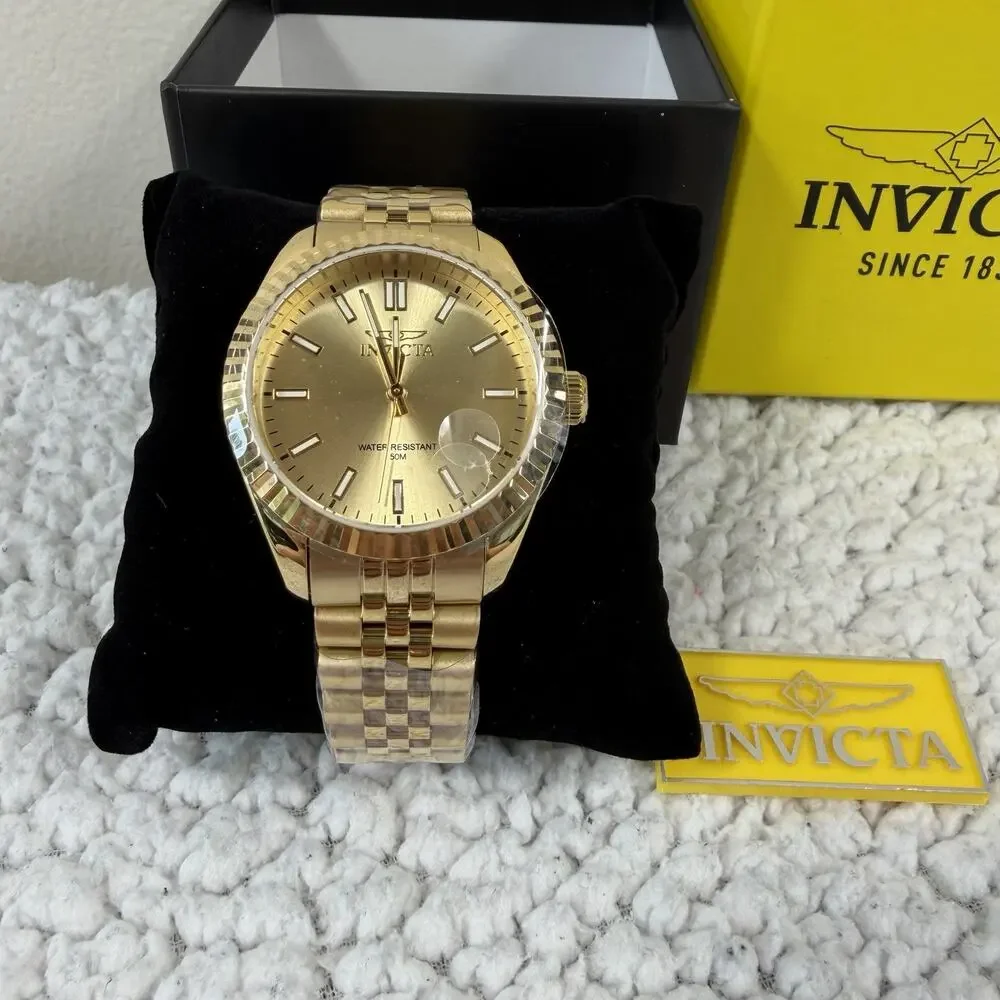 Invicta Specialty Quartz Gold Dial Ladies Watch 47507